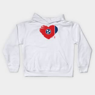 U.S. State - I Love Tennessee - Tennessee Flag Kids Hoodie